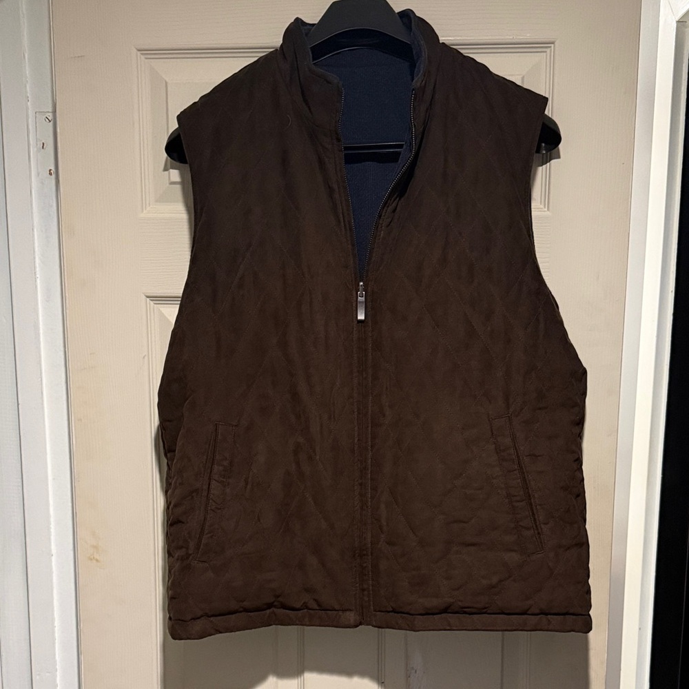 Men's Quilted Brown reversible Vest